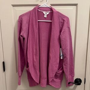 Athleta Pink Open Front Cardigan